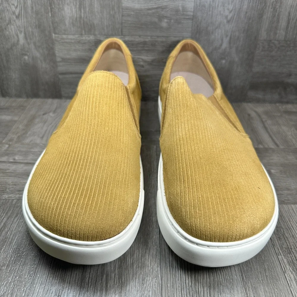 Birkenstock Oswego Slip On Mens 13 Mustard Yellow Corduroy Casual Sneaker NEW